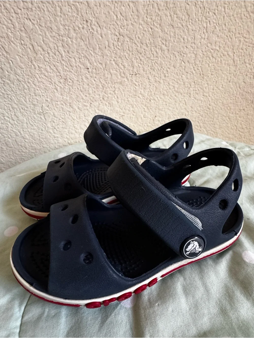 CROCS Navy Blue Sandals Toddler size 6